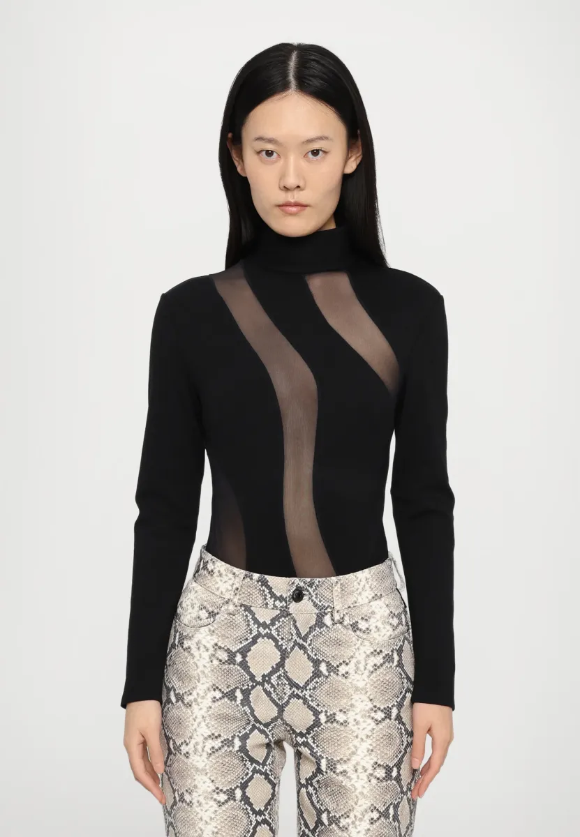 MILLA BODYSUIT - Langarmshirt - black