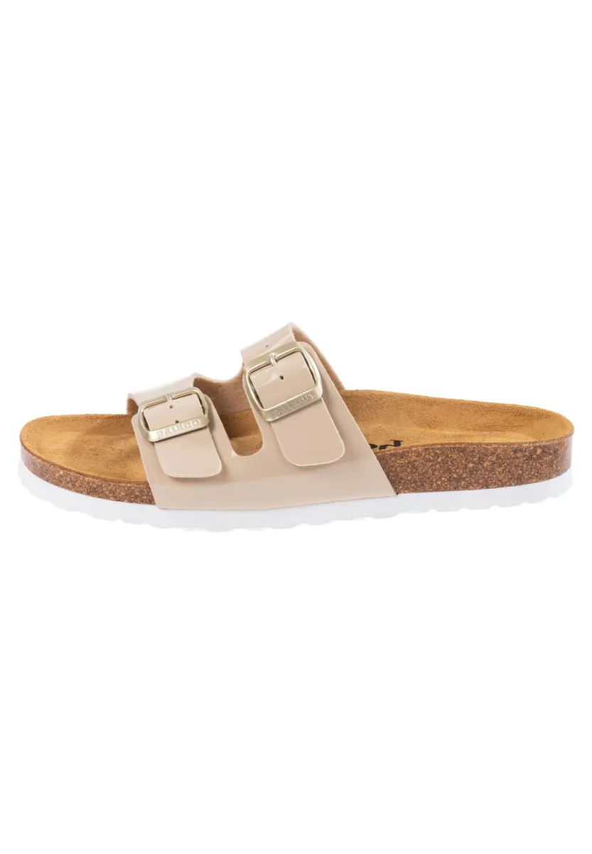 MILOS - Pantolette flach - beige