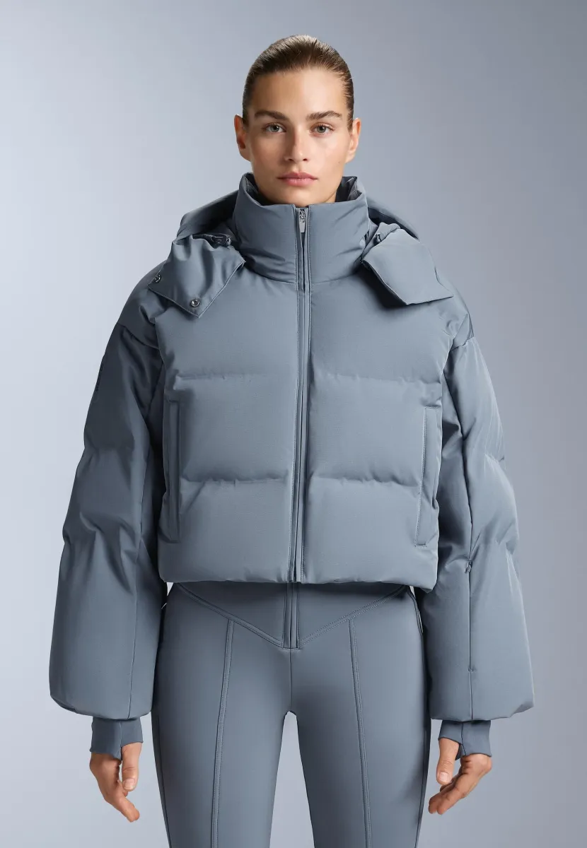 MINARDI PIUME SKI WATER RESISTANT LIGHTWEIGHT SHORT DOWN - Daunenjacke - blue-grey