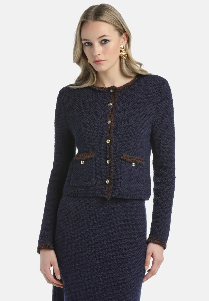MINESTRA - Strickjacke - blu colore
