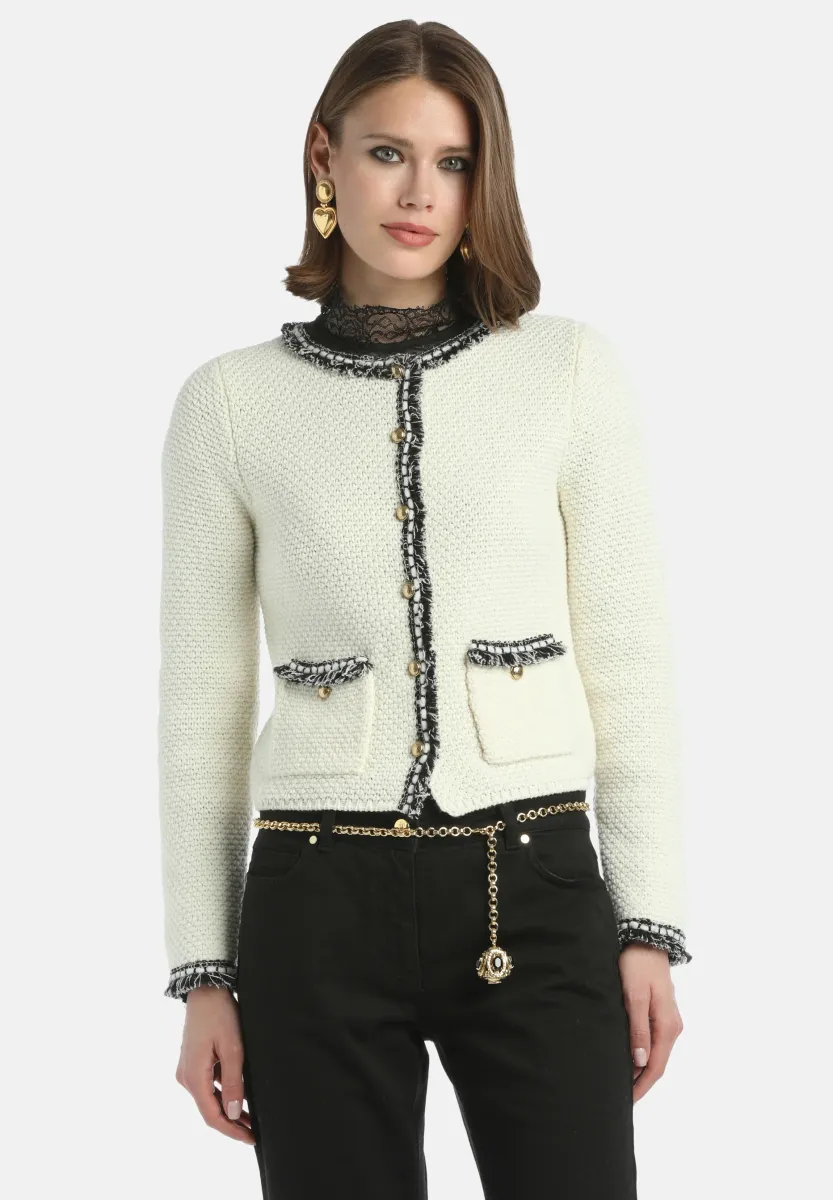 MINESTRA - Strickjacke - panna