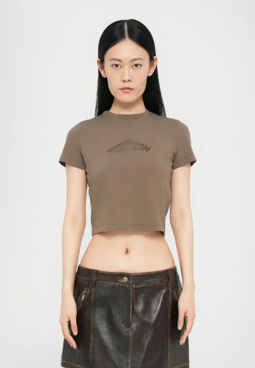 MINI FIT TEE - T-Shirt print - mud