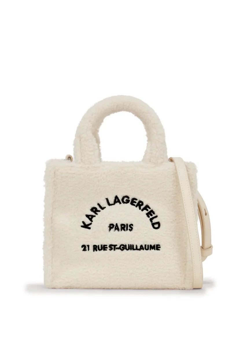 MINI SQUARE SHEARL - Shopping Bag - white