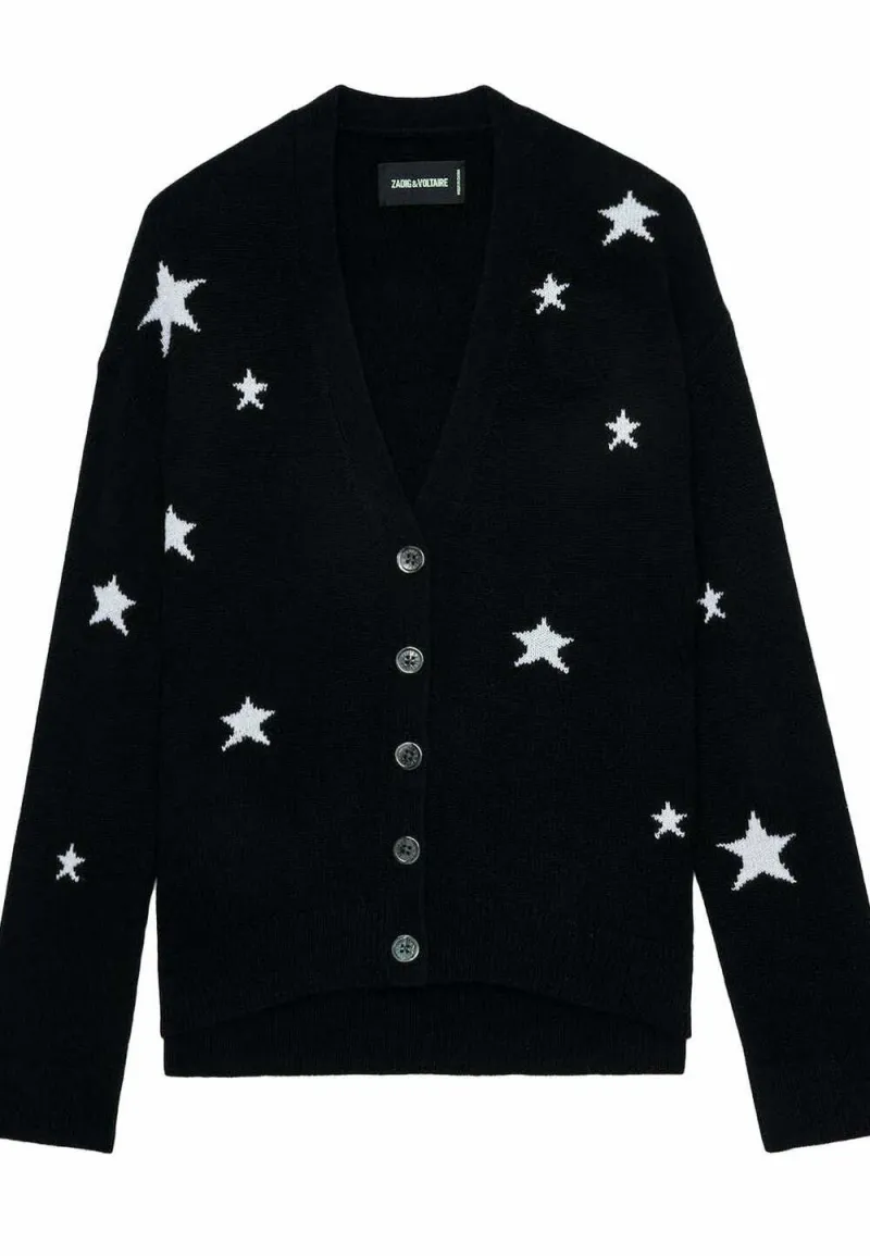 MIRKA STARS  - Strickjacke - nero