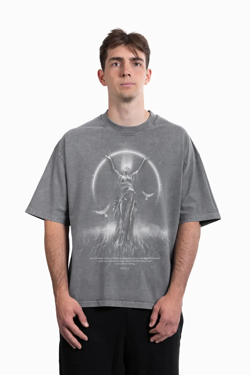 MISERY UNISEX - T-Shirt print - grey washed