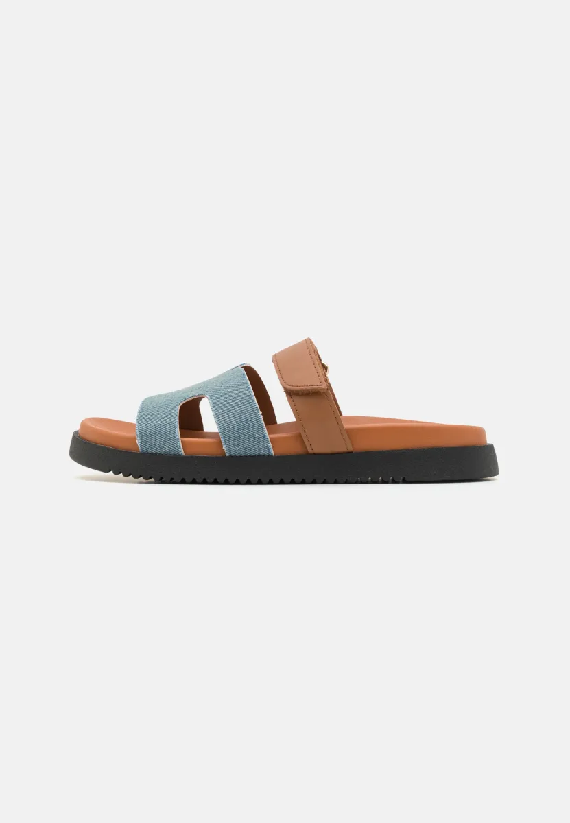 MISSILE - Pantolette flach - denim/multi-coloured