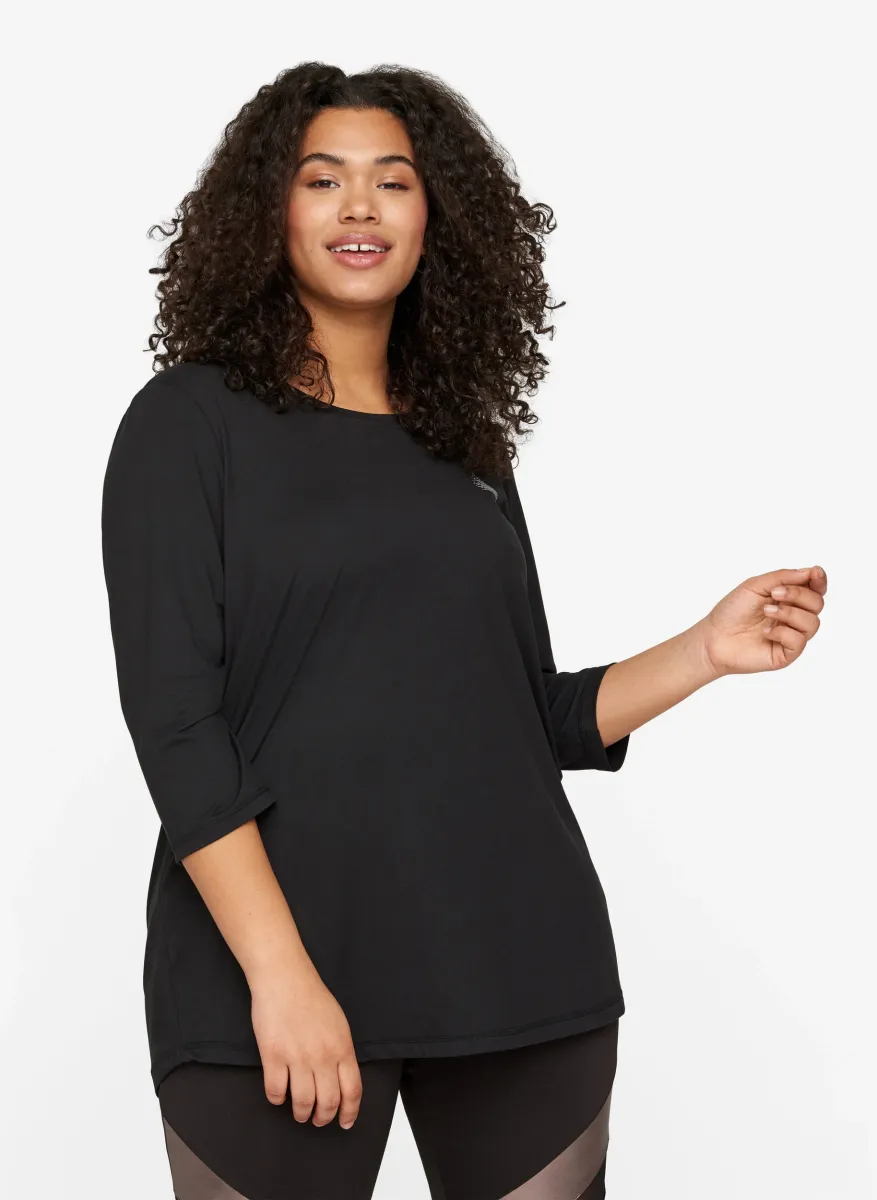 MIT 3/4  ÄRMELN - Langarmshirt - black