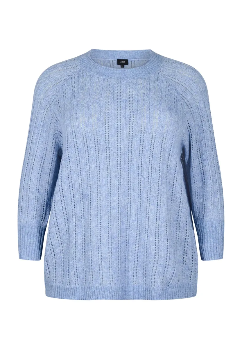 MIT 3/4-ÄRMELN UND LOCHMUSTER - Strickpullover - infinity mel.