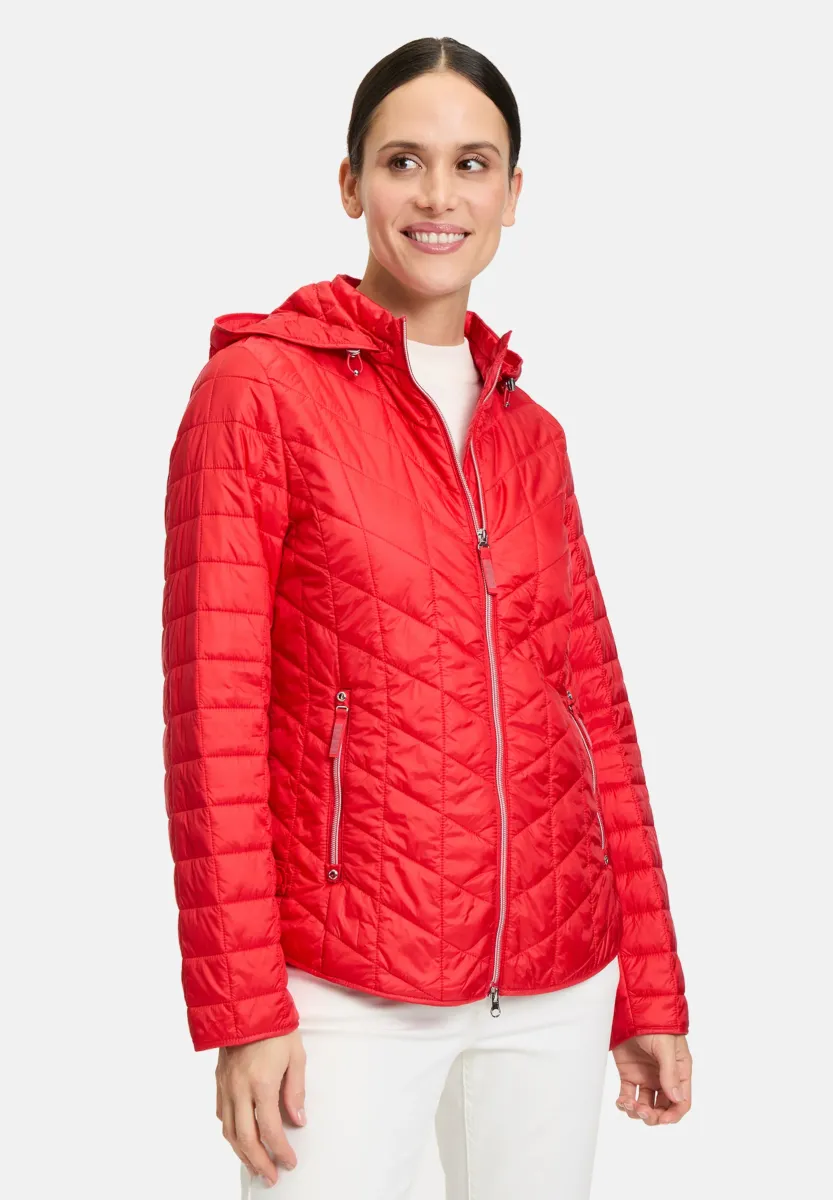 MIT ABNEHMBARER KAPUZE - Winterjacke - hibiscus red