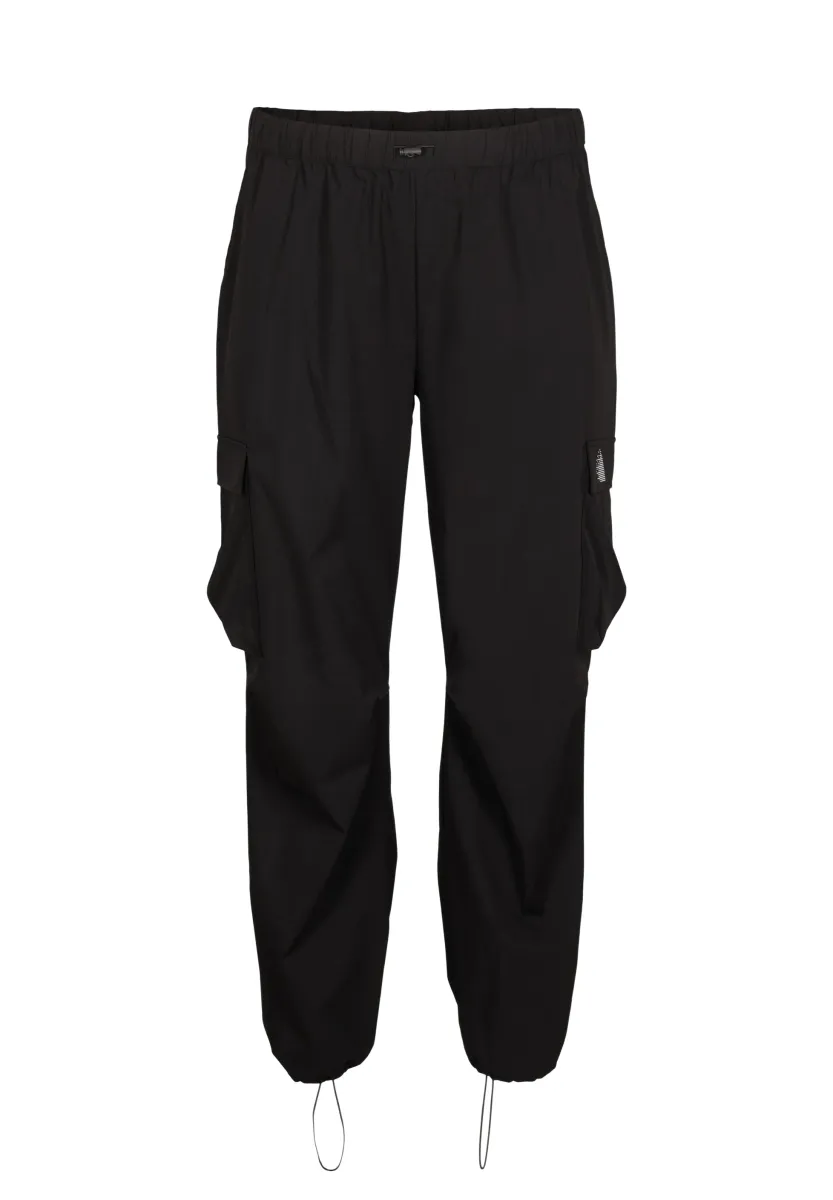 MIT CARGOTASCHEN - Stoffhose - black