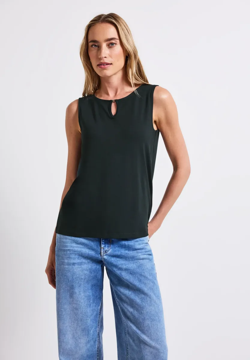 MIT CUT-OUT - Top - grün