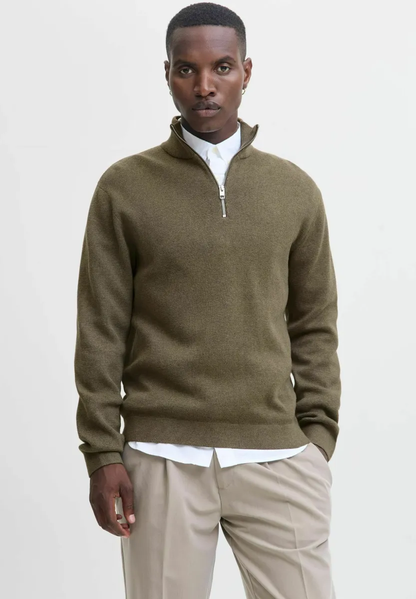 MIT EINFARBIG - Strickpullover - stone gray