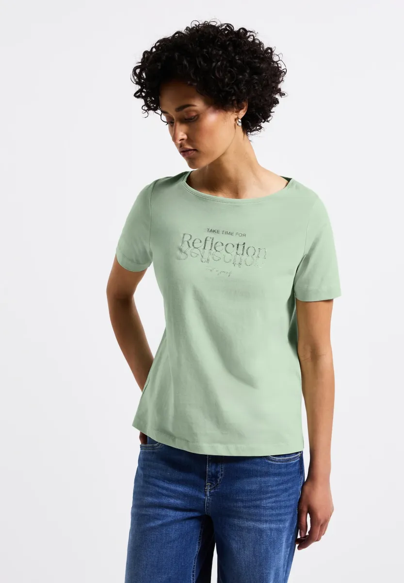 MIT FOLIENWORDING - T-Shirt print - grün