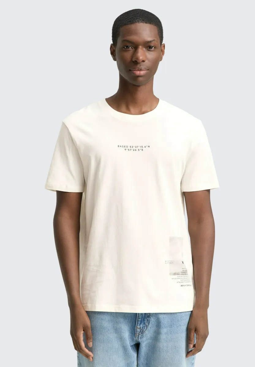 MIT FOTO - T-Shirt print - wool white
