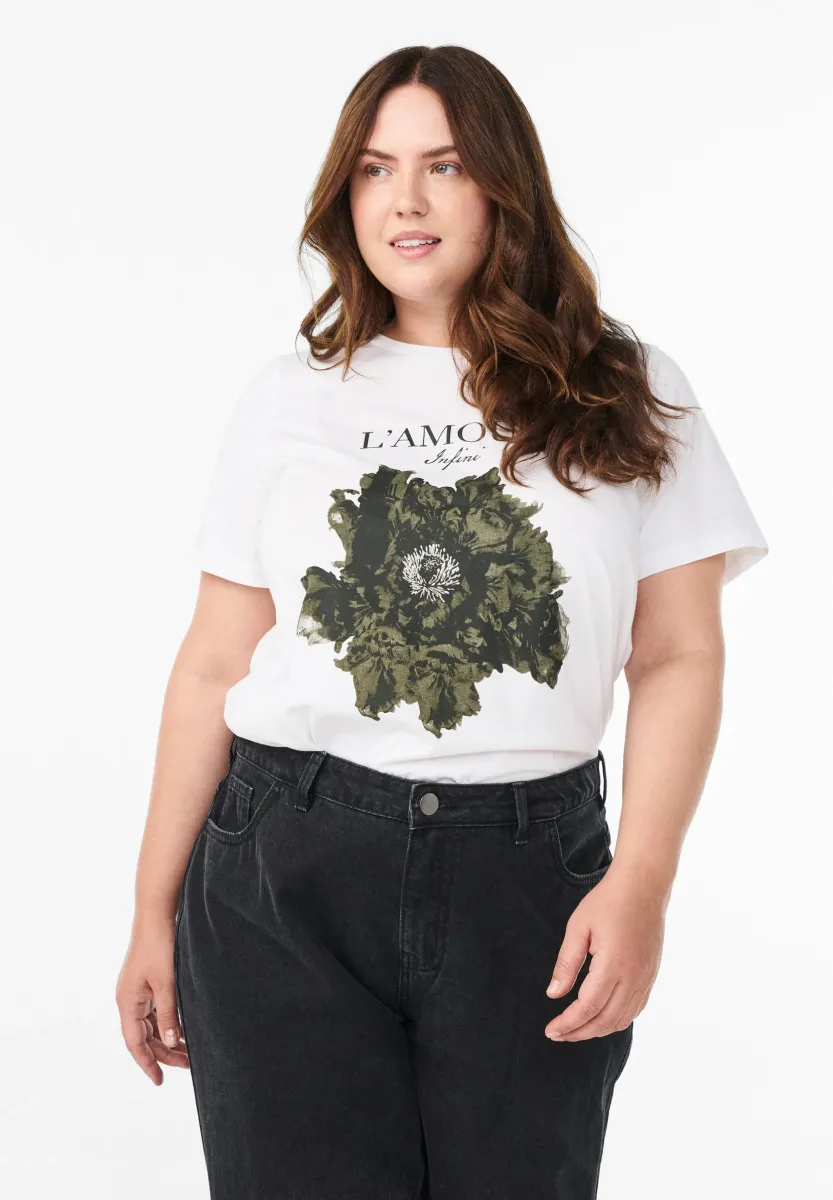 MIT FRONT - T-Shirt print - bright white