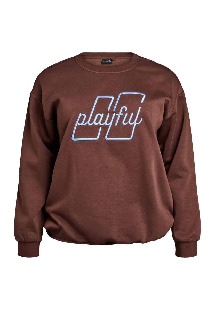 MIT FROTTEE-SCHRIFTZUG - Sweatshirt - chicory c. playful