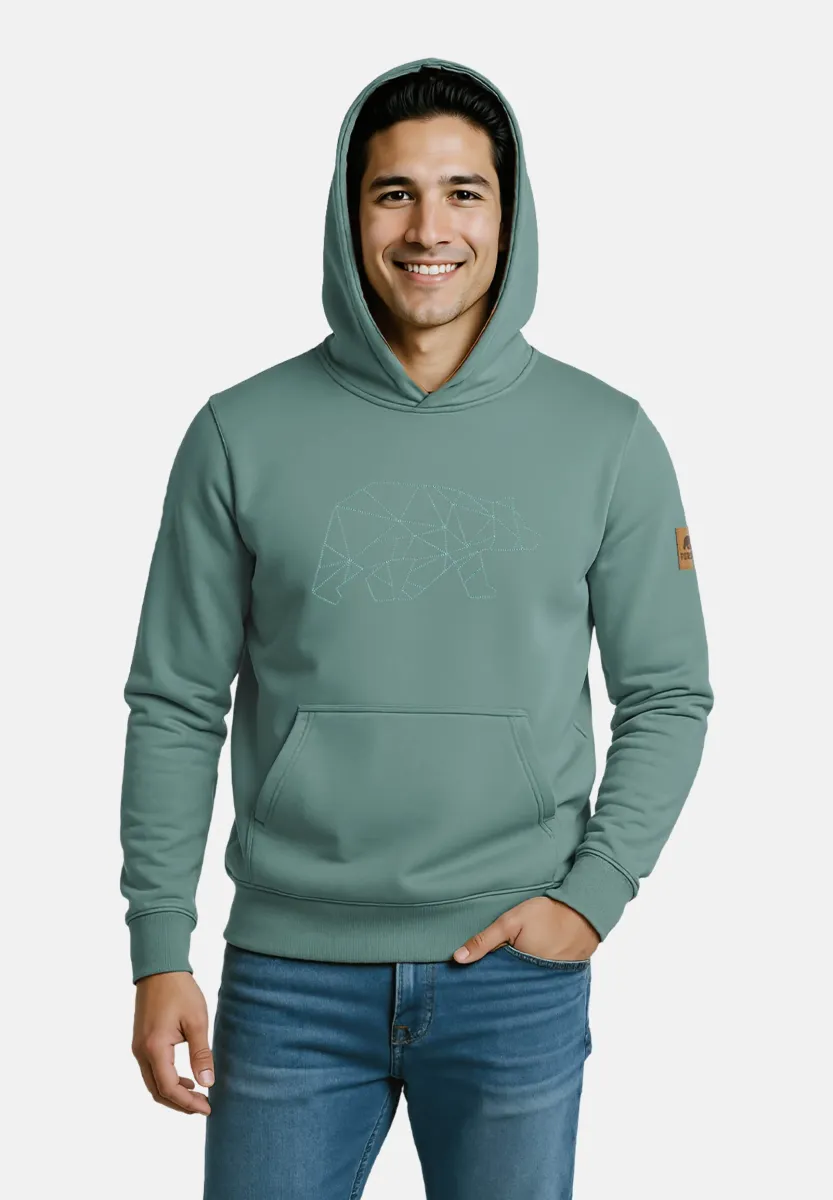 MIT GESTICKTEM POLYGONBÄR - Kapuzenpullover - mint