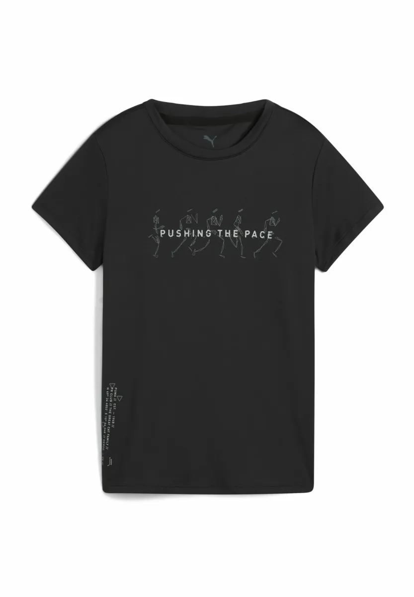MIT GRAFIK UND SLOGAN - T-Shirt print - black q