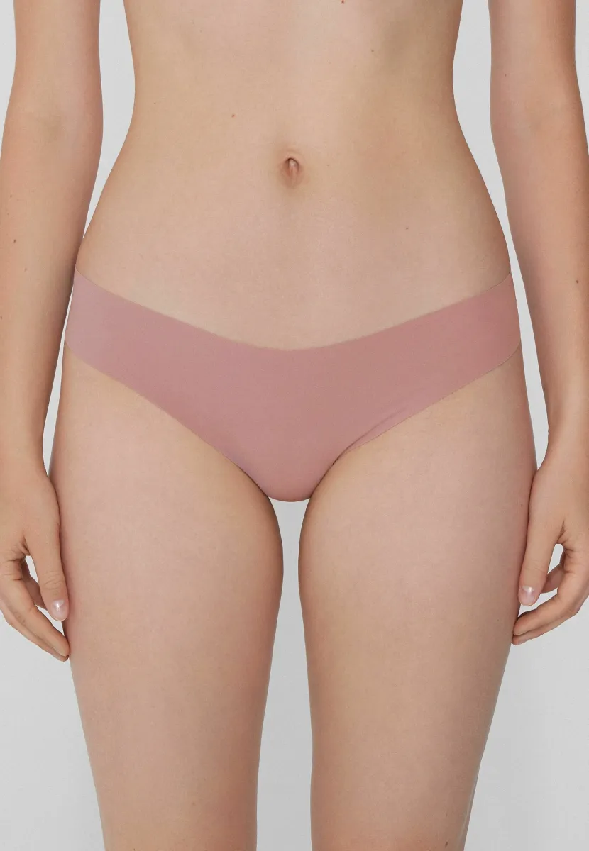 MIT HOHEM BEINAUSSCHNITT AUS NAHTLOS  - String - pink