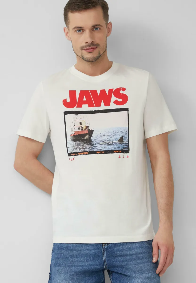 MIT JAWS - T-Shirt print - weiß