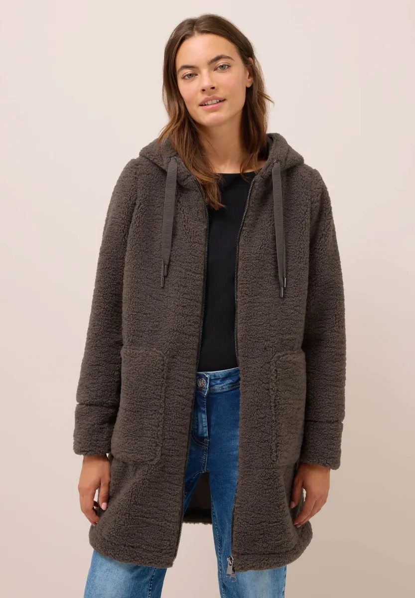 MIT KAPUZE - Kurzmantel - braun