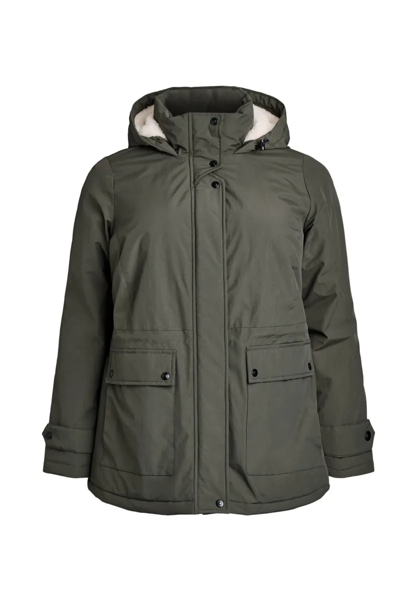 MIT KAPUZE - Parka - black olive