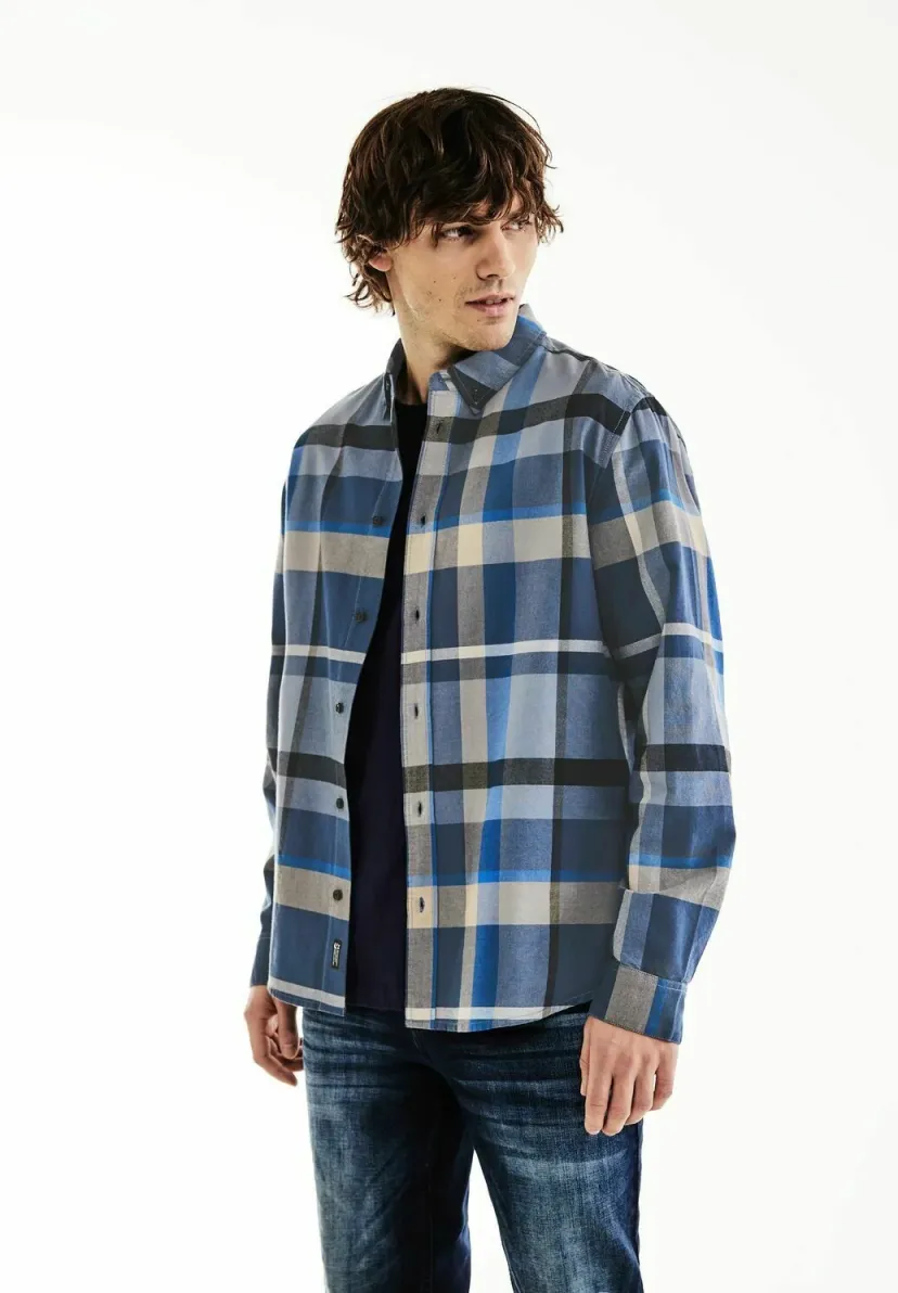 MIT KARO MUSTER - Hemd - blau