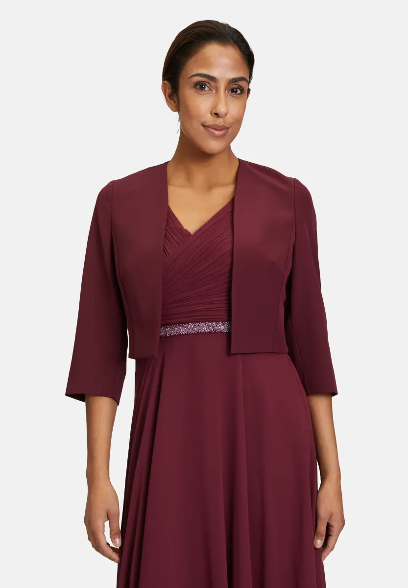 MIT KELLERFALTEN - Blazer - deep wine