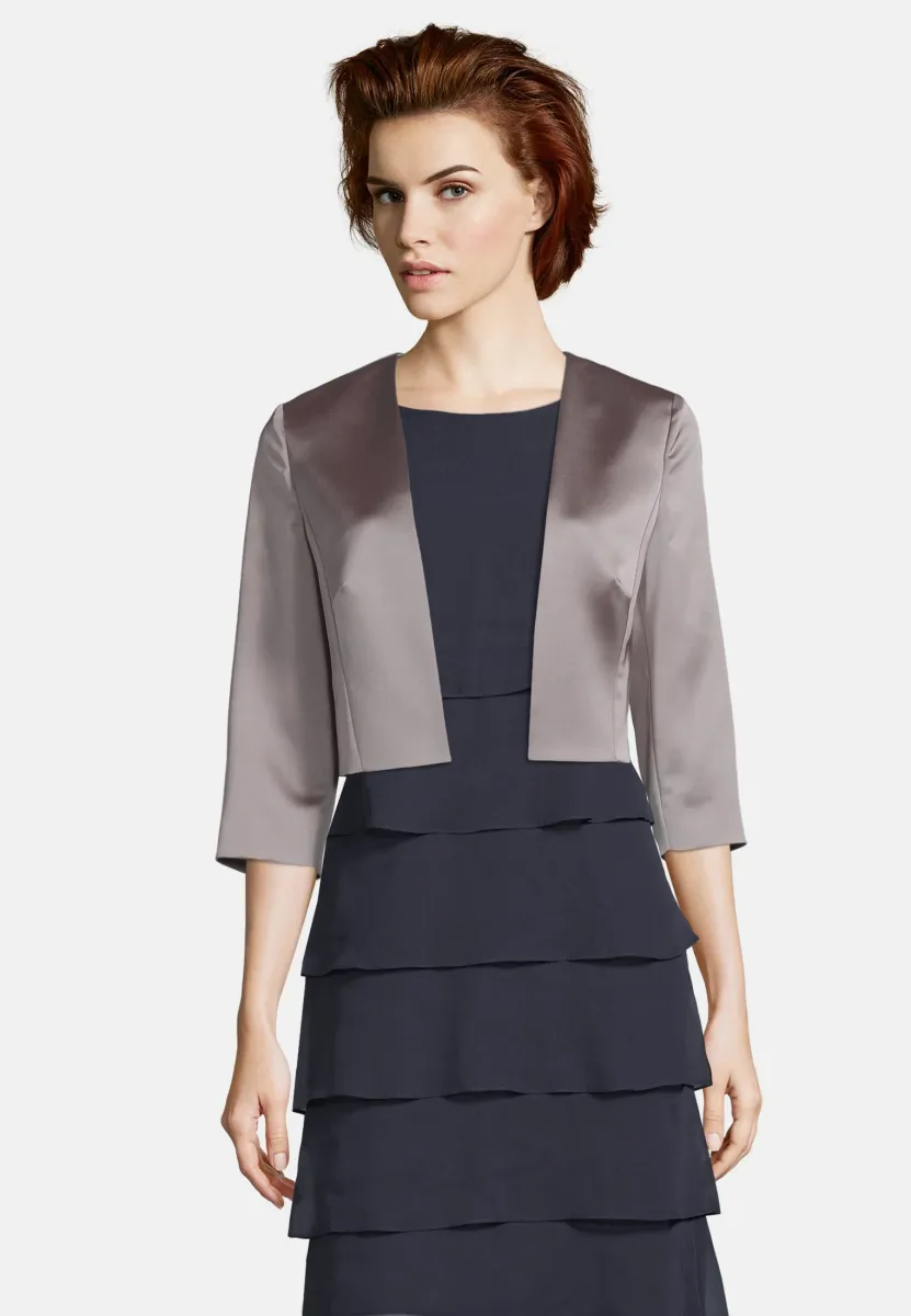 MIT KELLERFALTEN - Blazer - smoky taupe