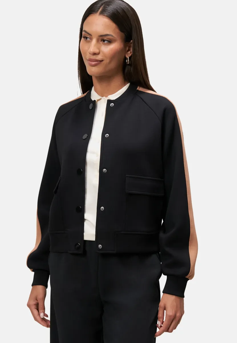 MIT KLAPPENTASCHEN - Bomberjacke - patch blackcamel