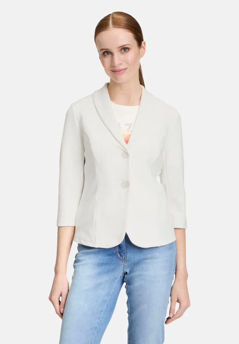 MIT KNÖPFEN - Blazer - rohweiß
