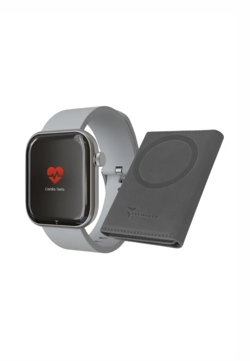 MIT KÜNSTLICHER INTELLIGENZ - BUNDLE-SET - Smartwatch - gray