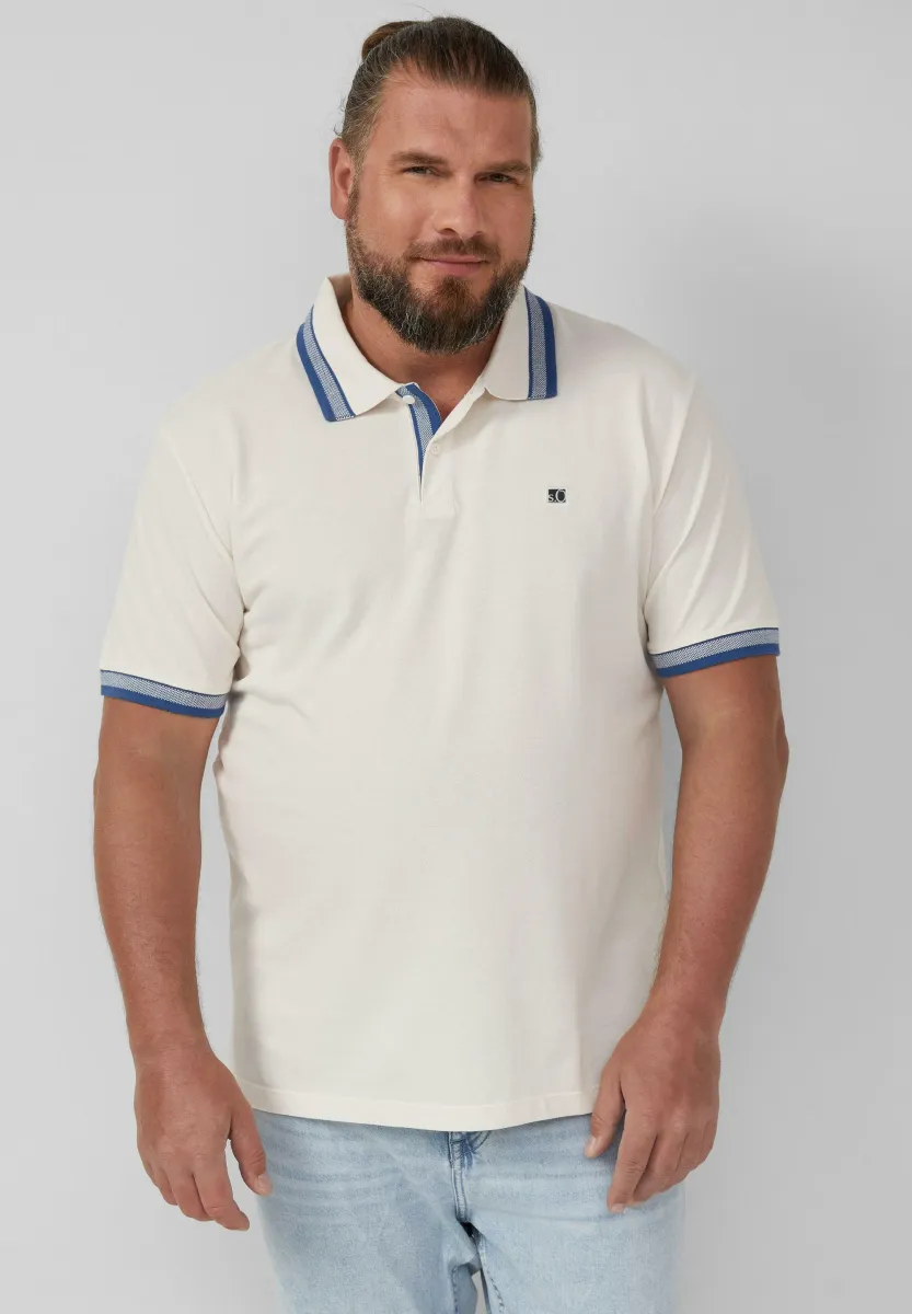 MIT KONTRAST-DETAILS - Poloshirt - weiß