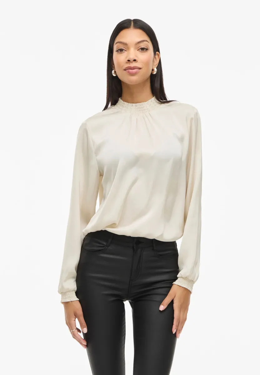 MIT LANGEN  ÄRMELN VISOFIE - Bluse - birch