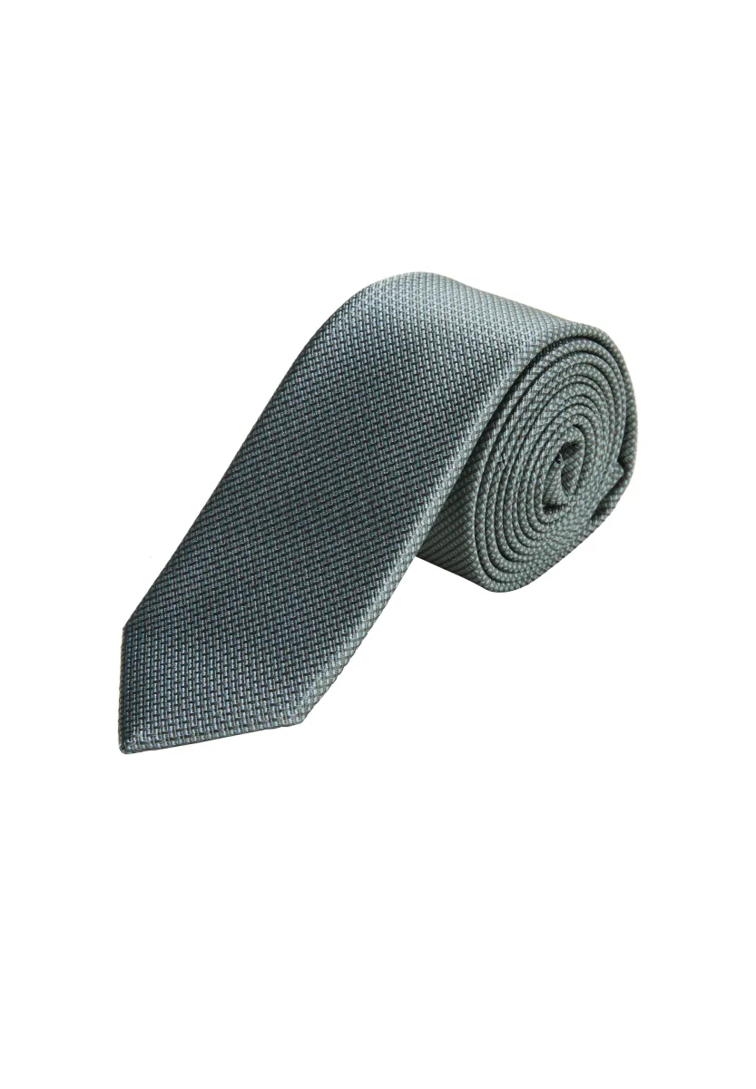 MIT MUSTERSTRUKTUR - Krawatte - dunkles salbeigrün