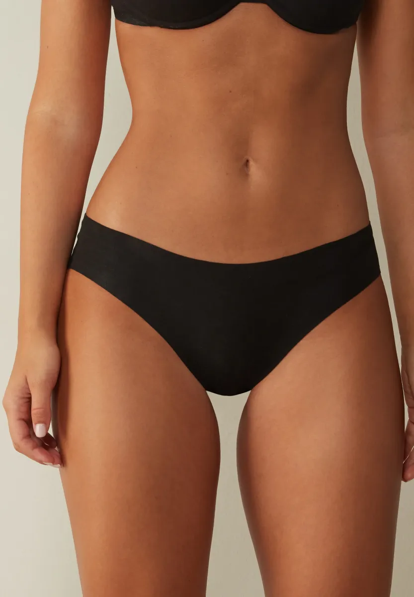 MIT OFFENEN KANTEN - Slip - black