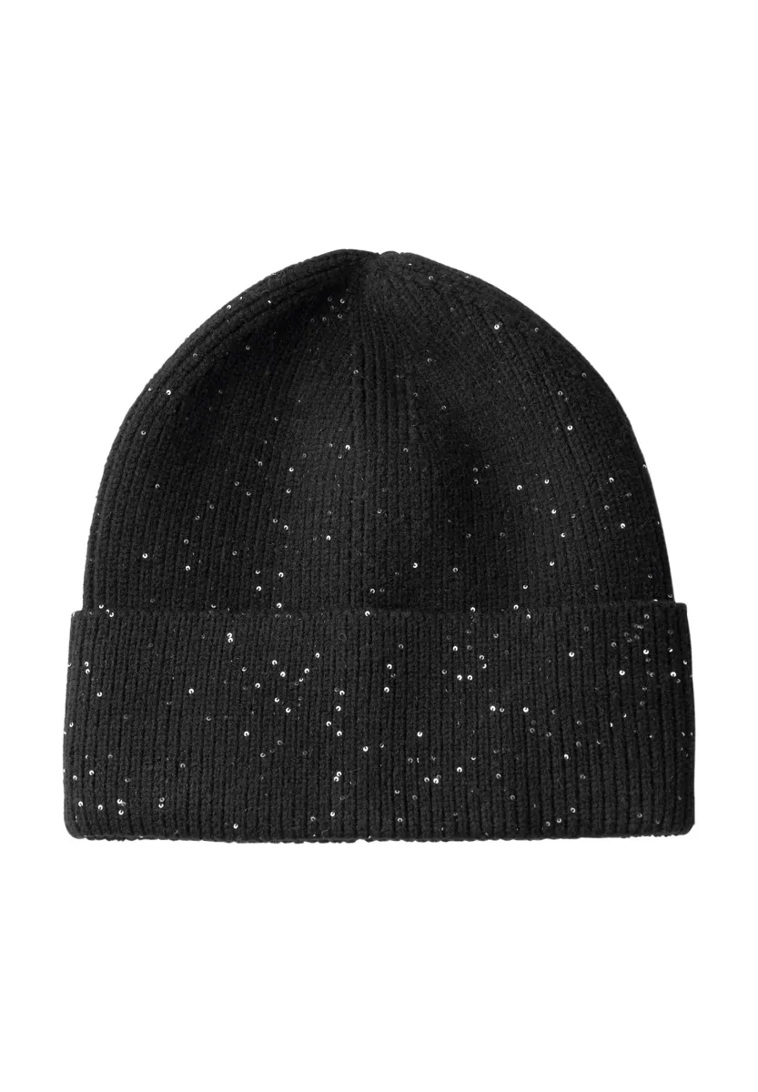 MIT PAILLETTEN - Mütze - schwarz