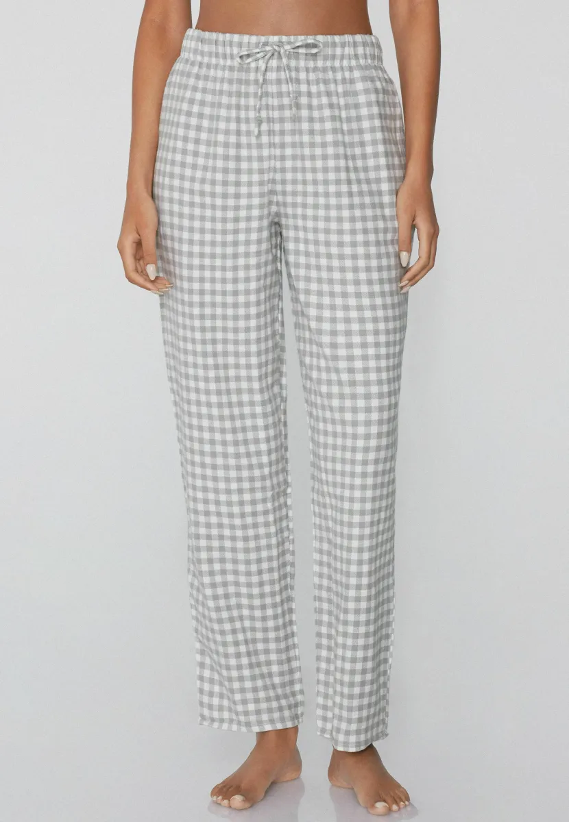 MIT PRINT UND TASCHEN - Nachtwäsche Hose - grey