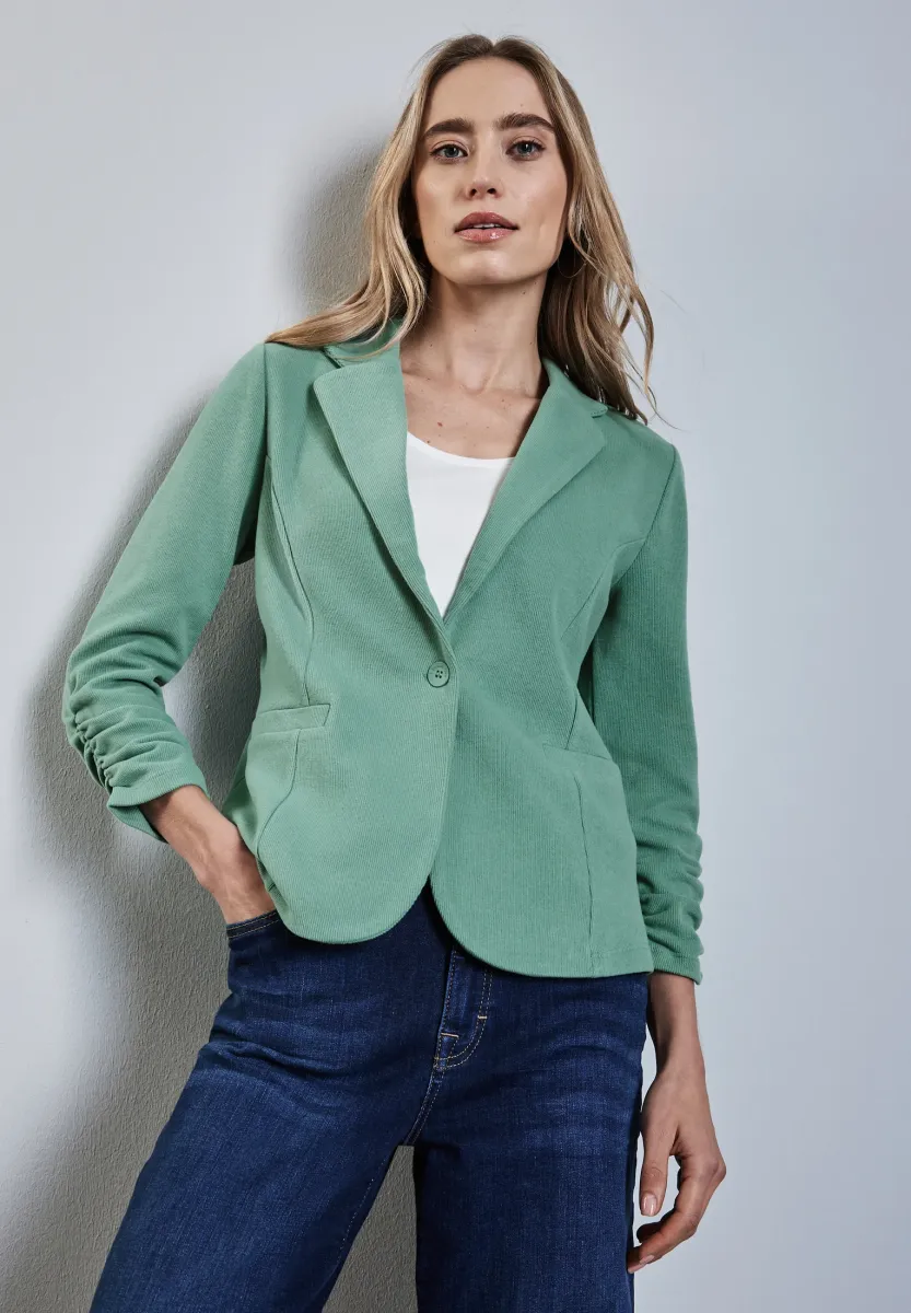 MIT RAFFUNG - Strickjacke - grün