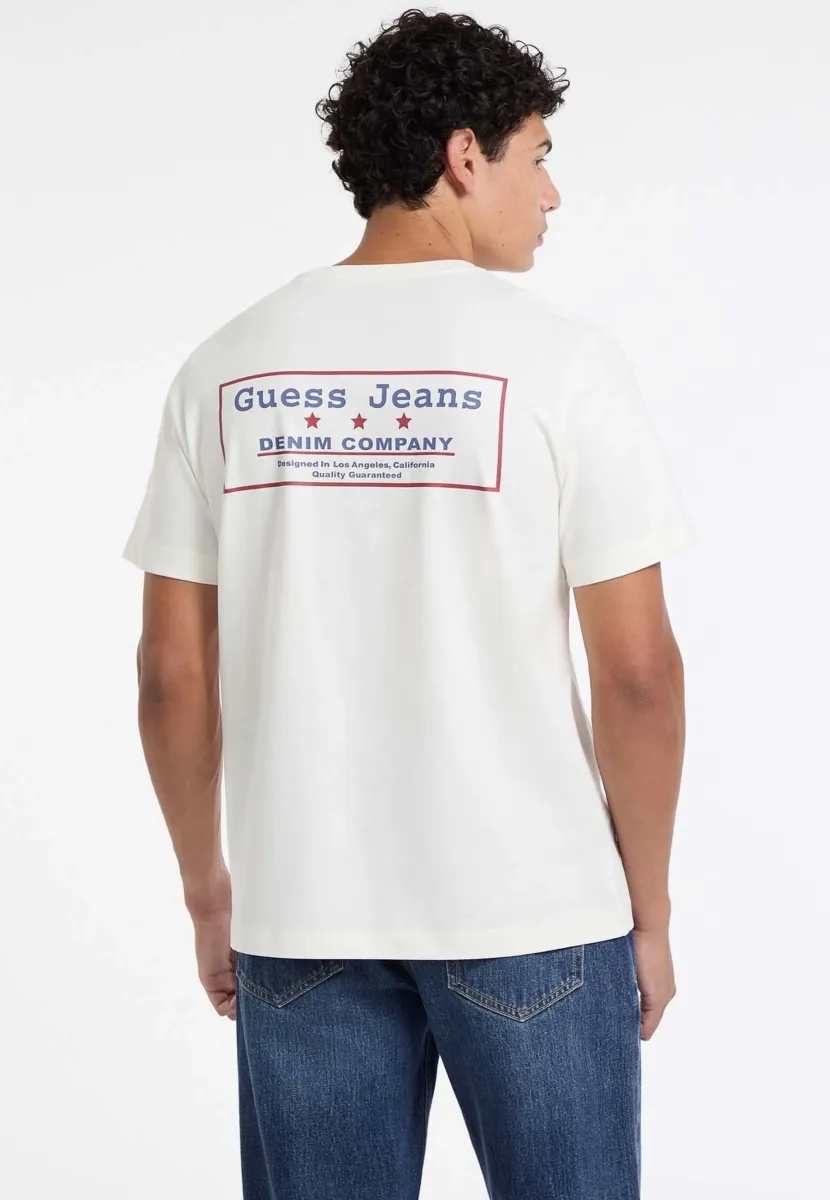 MIT RÜCKSEITIGEM - T-Shirt print - creme