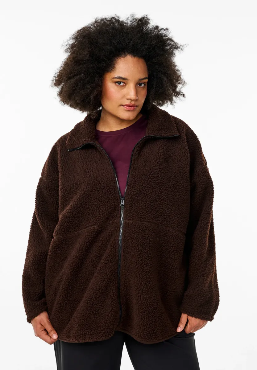 MIT REISSVERSCHLUSS - Fleecejacke - hot fudge