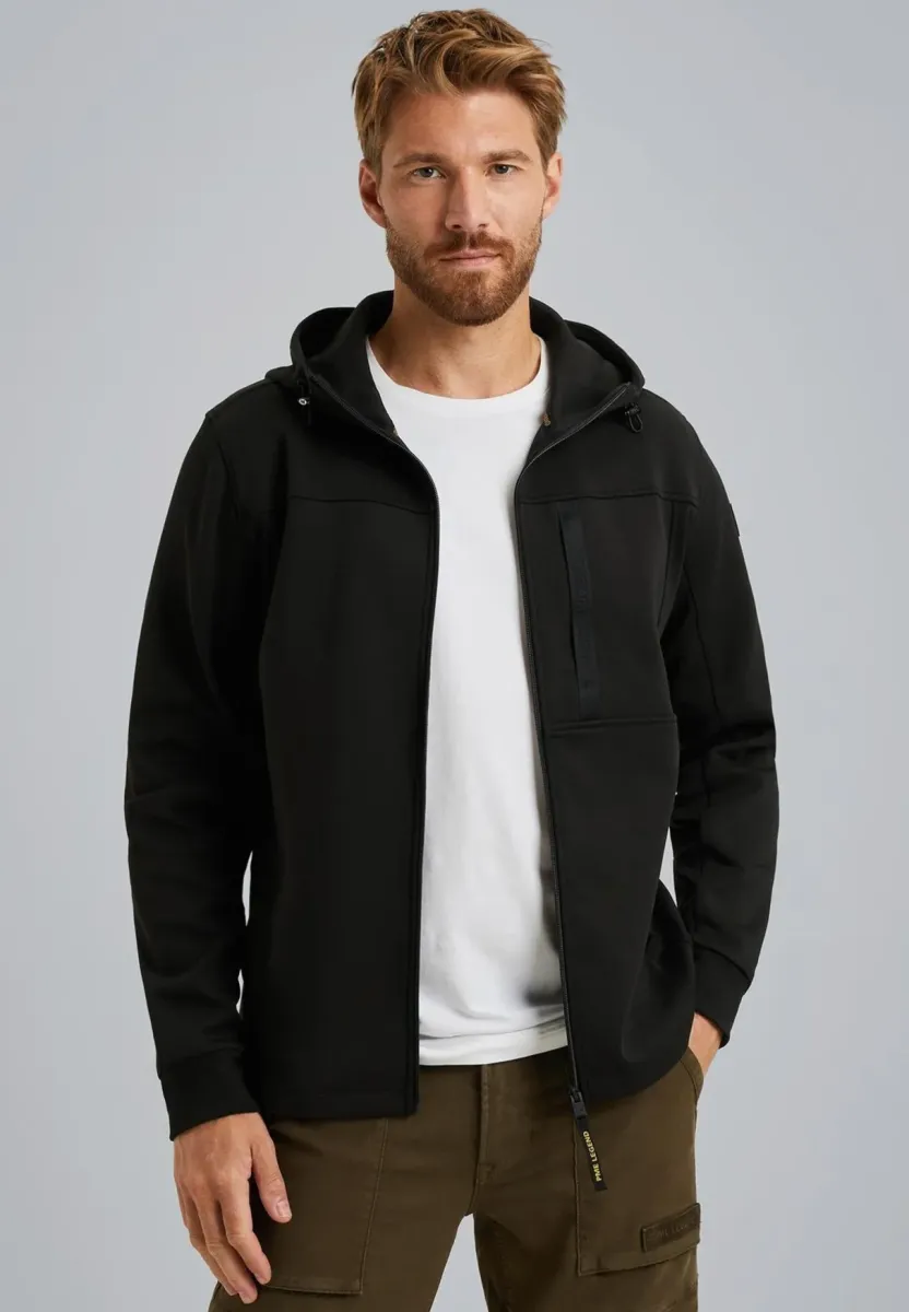 MIT REISSVERSCHLUSS - Sweatjacke - black