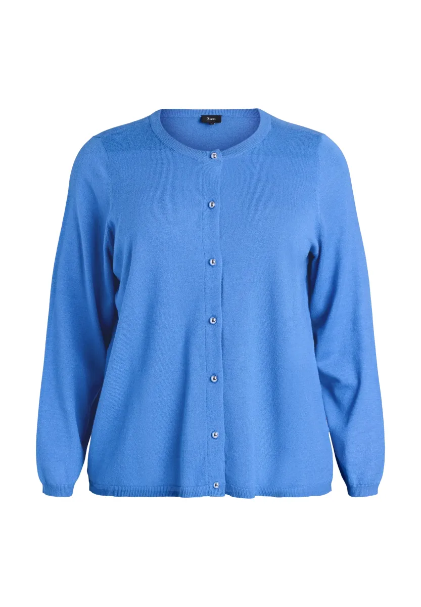 MIT RUNDEN KNÖPFEN - Strickjacke - bright