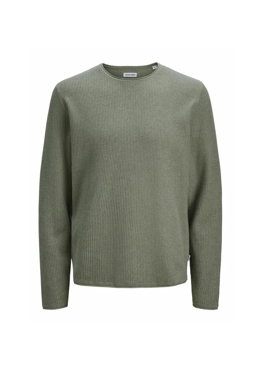 MIT RUNDHALS - Strickpullover - iceberg green