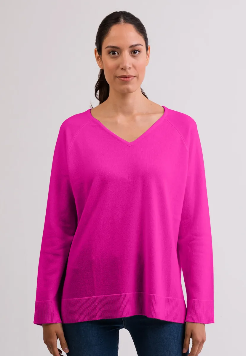 MIT SEITENSCHLITZEN - Strickpullover - altrosa