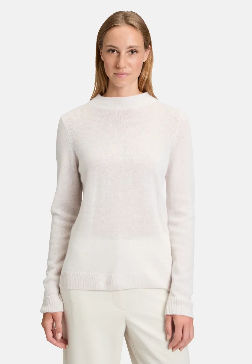 MIT STEHKRAGEN - Strickpullover - beige