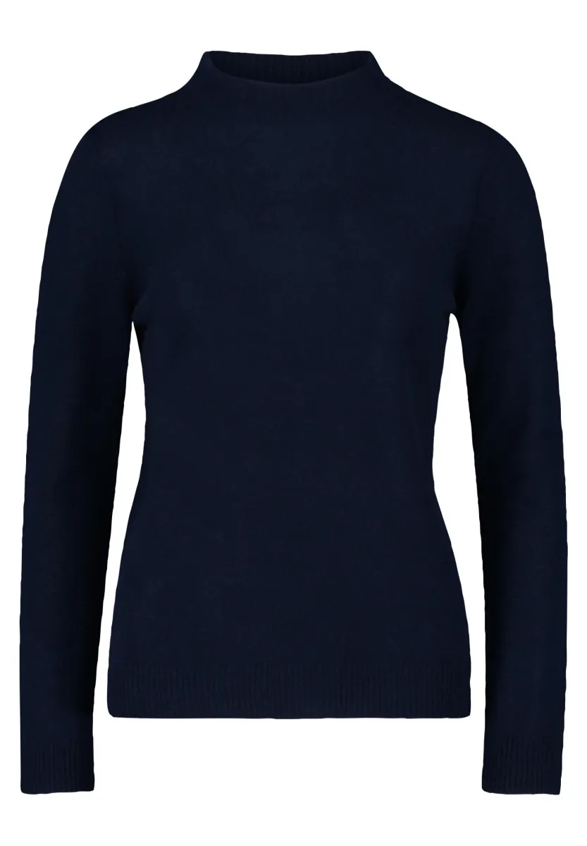 MIT STEHKRAGEN - Strickpullover - dunkelblau