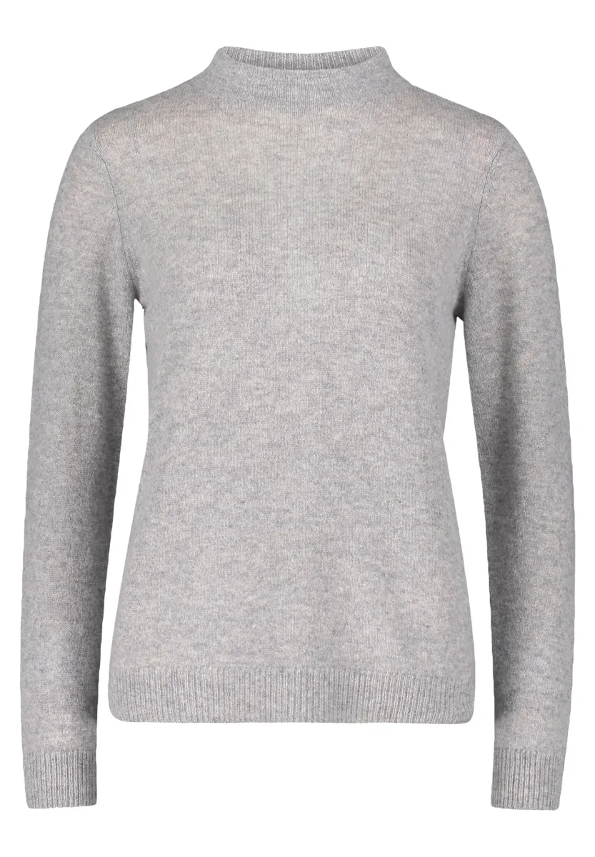 MIT STEHKRAGEN - Strickpullover - light silver melange