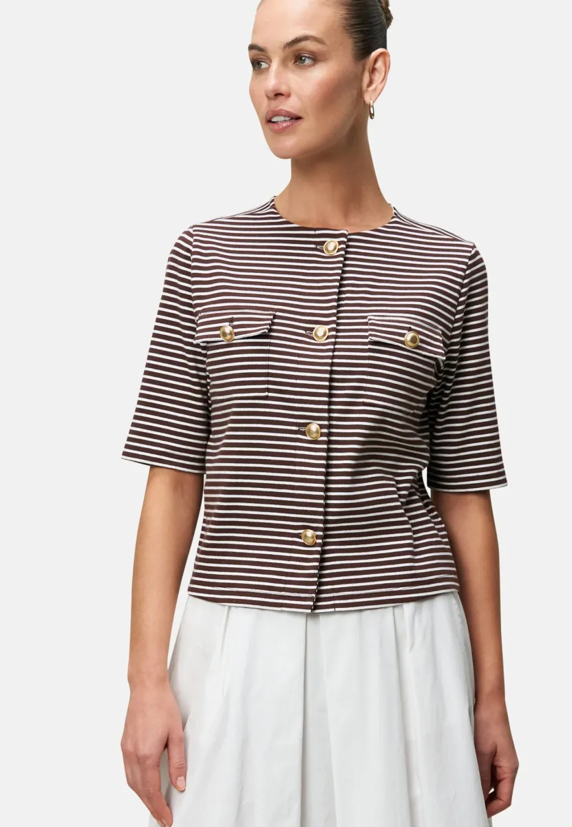 MIT STREIFEN - Blazer - browncream