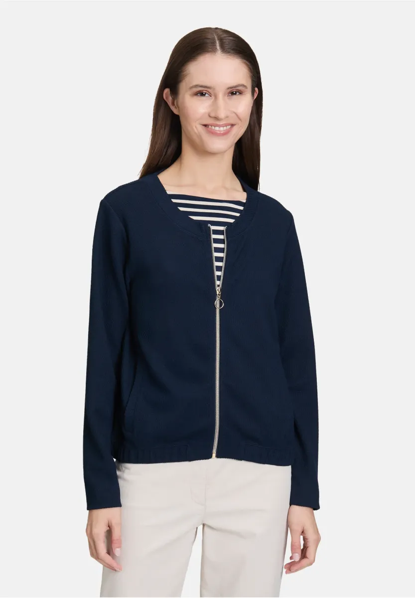 MIT STRUKTUR - Leichte Jacke - dunkelblau